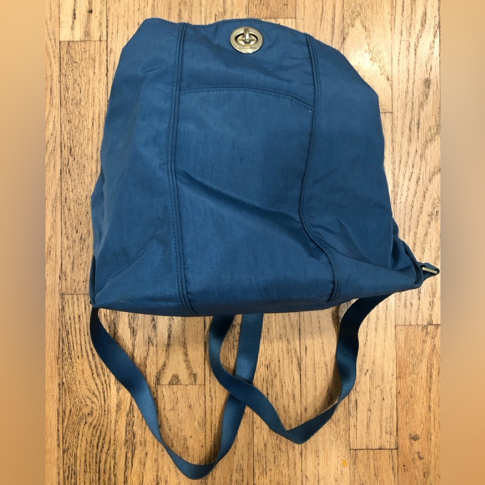 Baggallini Blue Backpack with Turn Lock Closure